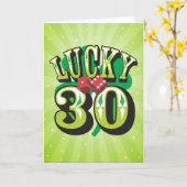 Lucky 30 Birthday Kaart (Gele Bloem)
