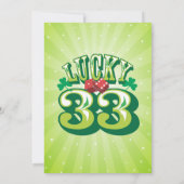 Lucky 33 - Aannodiging voor Aangepaste verjaardag Kaart (Achterkant)