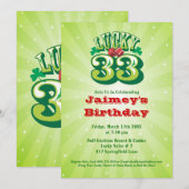 Lucky 33 - Aannodiging voor Aangepaste verjaardag Kaart (Voorkant / Achterkant)