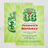 Lucky 36 - Aannodiging voor Aangepaste verjaardag Kaart (Voorkant / Achterkant)