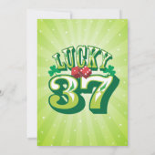 Lucky 37 - Aannodiging voor Aangepaste verjaardag Kaart (Achterkant)