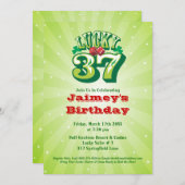 Lucky 37 - Aannodiging voor Aangepaste verjaardag Kaart (Voorkant / Achterkant)