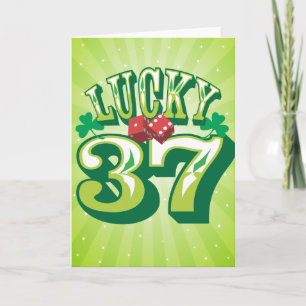 Lucky 37 Verjaardag Kaart