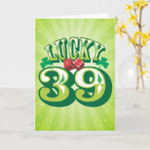 Lucky 39 Birthday Kaart (Gele Bloem)