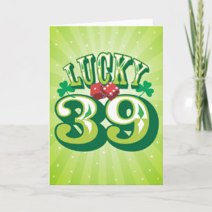 Lucky 39 Birthday Kaart