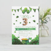 Lucky 3 Patrick's Day Birthday Party Kaart (Staand voorkant)