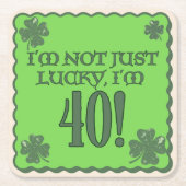 Lucky 40th Birthday Onderzetter (Voorkant)