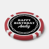 Lucky 40th Verjaardag Casino Nacht Custom Poker Chips (Enkel)