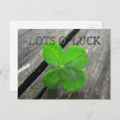 Lucky 4-bladklaver briefkaart (Voorkant / Achterkant)