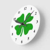 Lucky 4-bladklaver | St. Patty's Day Ronde Klok (Hoek)