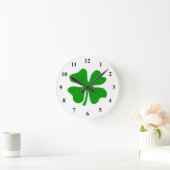 Lucky 4-bladklaver | St. Patty's Day Ronde Klok (Huis)
