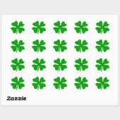 Lucky 4-bladklaver | St. Patty's Day Ronde Sticker (Vel)