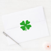 Lucky 4-bladklaver | St. Patty's Day Ronde Sticker (Envelop)