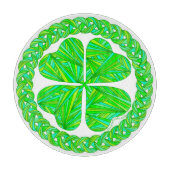 Lucky 4 Leaf Clover Celtic Shamrock Green Irish Snijplank (Voorkant)