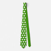 Lucky 4 Leaf Clover Shamrock St Patricks Day Strop Stropdas (Voorkant)