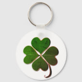 Lucky 4 Leaf Clover Sleutelhanger (Voorkant)