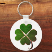 Lucky 4 Leaf Clover Sleutelhanger (Voorkant)