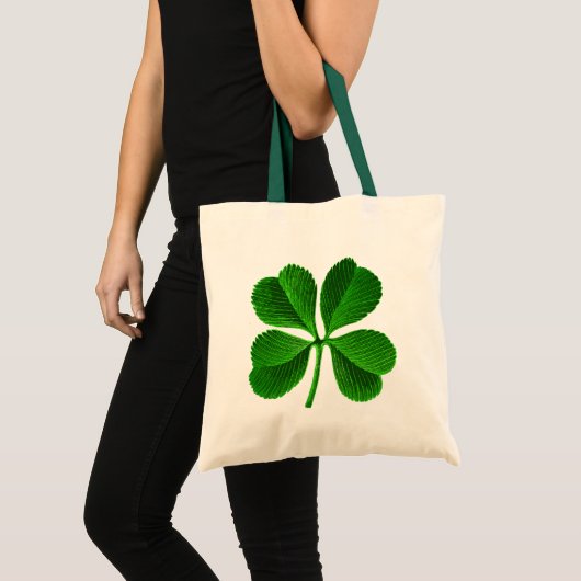 Lucky 4 Leaf Clover Tote Bag (Voorkant (product))