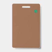 Lucky 4 Leaf Ierse Klaver bruin badge vert klein (Voorzijde)