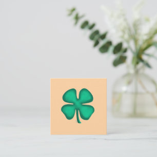 Lucky 4 Leaf Ierse klaver bruine vierkante bedrijf Visitekaartje