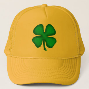 Lucky 4 Leaf Ierse Klaver gele schuim truckerhoed Trucker Pet