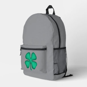 Lucky 4 Leaf Ierse Klaver grijze rugzak