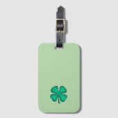 Lucky 4 Leaf Ierse klaver groene bagagelabel (Voorkant (verticaal))