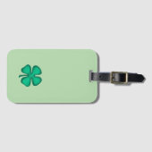 Lucky 4 Leaf Ierse klaver groene bagagelabel (Voorkant (horizontaal))