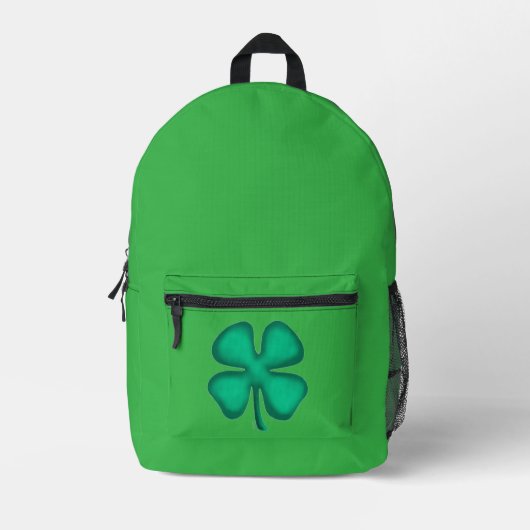 Lucky 4 Leaf Ierse Klaver groene rugzak (Voorkant)