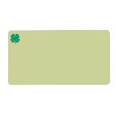Lucky 4 Leaf Ierse Klaver groene verzendlabels Etiket (Voorkant)