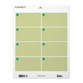 Lucky 4 Leaf Ierse Klaver groene verzendlabels Etiket (Full Sheet)