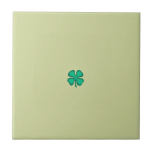 Lucky 4 Leaf Ierse Klaver kleine lichtgroene klein Tegeltje