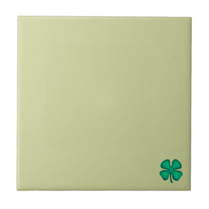 Lucky 4 Leaf Ierse Klaver kleine lichtgroene klein Tegeltje