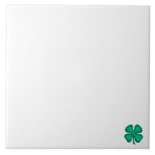 Lucky 4 Leaf Ierse Klaver kleine witte grote tegel Tegeltje