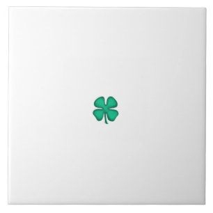 Lucky 4 Leaf Ierse Klaver kleine witte grote tegel Tegeltje