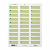 Lucky 4 Leaf Ierse Klaver retouradreslabels g Etiket (Full Sheet)