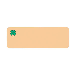 Lucky 4 Leaf Ierse klaver retouradreslabels t Etiket
