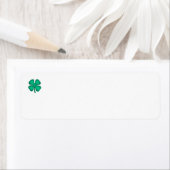 Lucky 4 Leaf Ierse Klaver retouradreslabels w Etiket (Insitu)