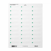 Lucky 4 Leaf Ierse Klaver retouradreslabels w Etiket (Full Sheet)
