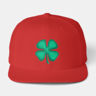 Lucky 4 Leaf Ierse klaver rode 6-panel snapback ca Trucker Pet