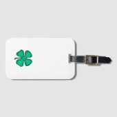Lucky 4 Leaf Ierse klaver witte bagagelabel (Voorkant (horizontaal))