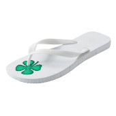 Lucky 4 Leaf Ierse klaver witte brede slippers Teenslippers (Schuin)