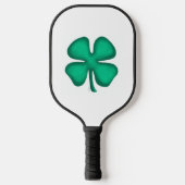 Lucky 4 Leaf Ierse Klaver witte pickleball paddle (Voorkant)