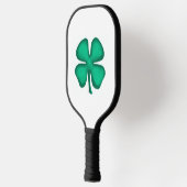 Lucky 4 Leaf Ierse Klaver witte pickleball paddle (Links)