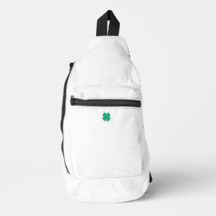 Lucky 4 Leaf Ierse Klaver witte rugzak