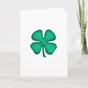 Lucky 4 Leaf Ierse klaver witte wenskaart Kaart