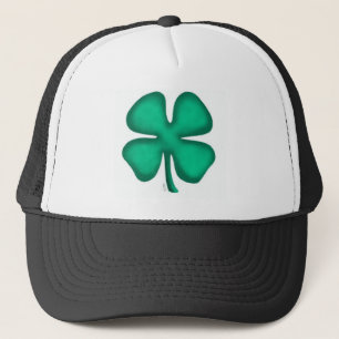 Lucky 4 Leaf Ierse klaver zwarte trucker hoed Pet