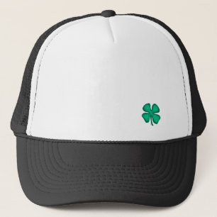 Lucky 4 Leaf Ierse Klaver zwarte truckerhoed Trucker Pet