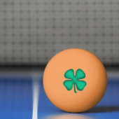 Lucky 4 Leaf Irish Clover 3 star of ping pong ball (Net)