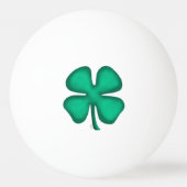 Lucky 4 Leaf Irish Clover 3 star ping pong ball (Voorkant)